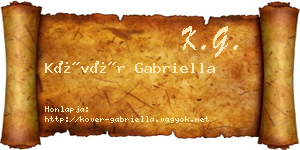 Kövér Gabriella névjegykártya