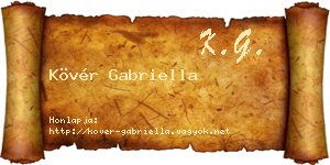 Kövér Gabriella névjegykártya